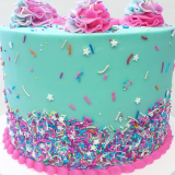 Ombre Dollop Sprinkle Cake!