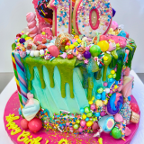 Slime Drip Cake--For the kid who loves candy & slime!!