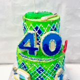 2-Tier "Fore Tee" 40th Golf Birthday Cake!