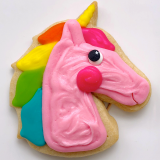 Rainbow unicorn sugar cookie!