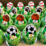 Sports Themed Mini Cakes.