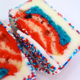 American flag mini cake insides!